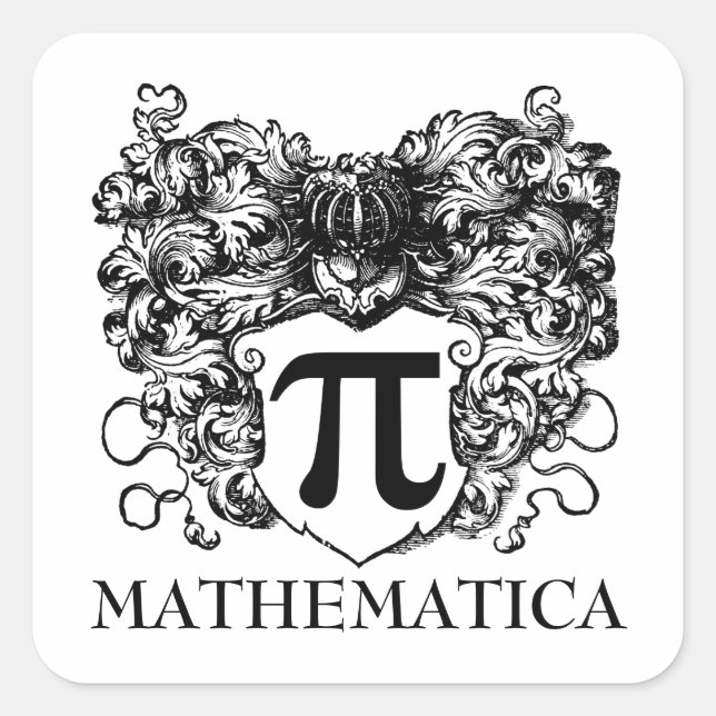 Pi Warrior Quadratischer Aufkleber (Vorderseite)