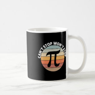 Pi Wont Stopp Pi Day Vintag Retro Math Kaffeetasse