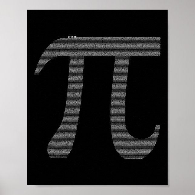Pi-Zeichen mit 10 Poster (Vorne)