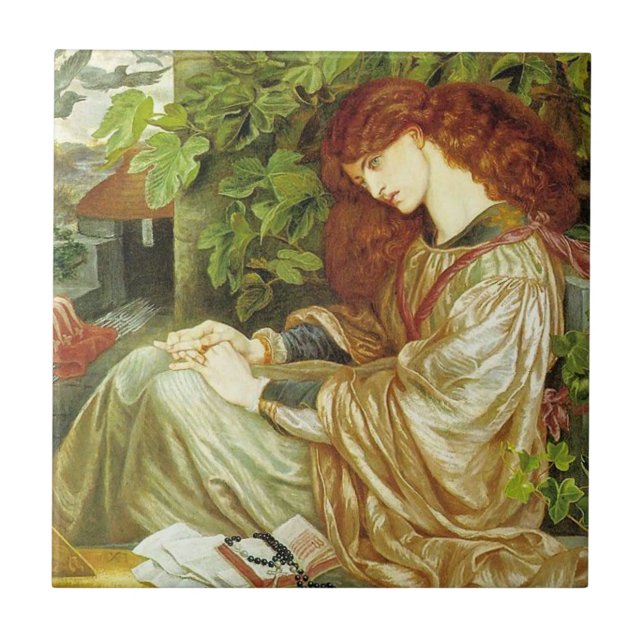 Pia De' Tolomei (schöne italienische Frau) Fliese (Vorderseite)