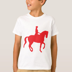 Piaffe Dressage-Pferd und Reiter (red) T-Shirt