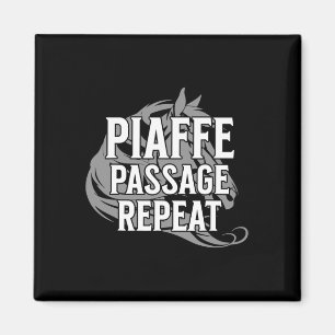 Piaffe Page Wiederholung Reitsport Funny Sprichwor Magnet