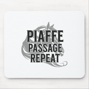 Piaffe Page Wiederholung Reitsport Funny Sprichwor Mousepad