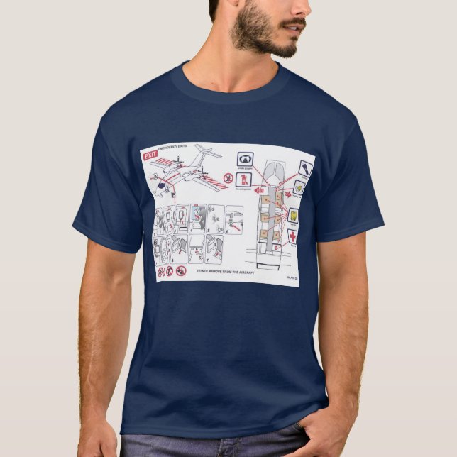 piaggio avanti Sicherheitskarte T-Shirt (Vorderseite)