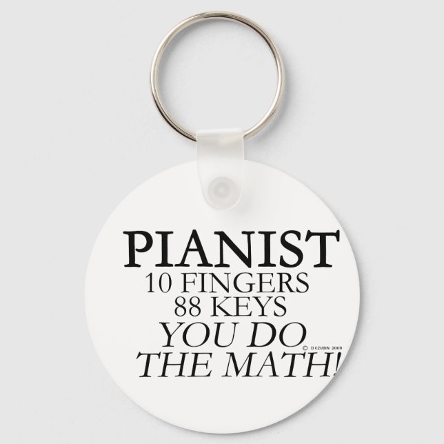 Pianist 10 Fingers 88 Keys Schlüsselanhänger (Vorderseite)
