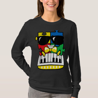 Pianist Autismus Bewusstsein Niedlich Piano Puzzle T-Shirt