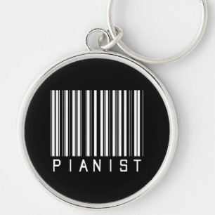 Pianist-Bar-Code Schlüsselanhänger