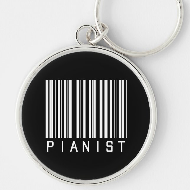 Pianist-Bar-Code Schlüsselanhänger (Vorne)