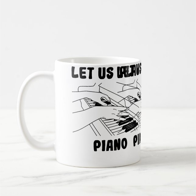 Pianist Design Flügel Kaffeetasse (Links)