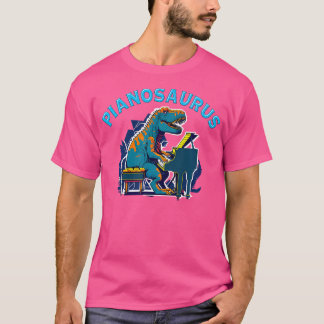 Pianist Dinosaur T Rex Music Pianosaurier T-Shirt
