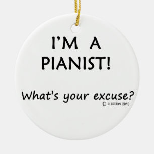 Pianist Entschuldigung Keramik Ornament