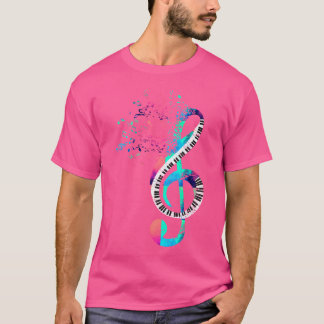 Pianist Geschenk Klassische Musik Violinschlüssel T-Shirt