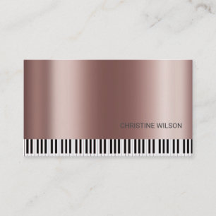 Pianist IMITATE Rose Gold Metallische Wirkung Visitenkarte