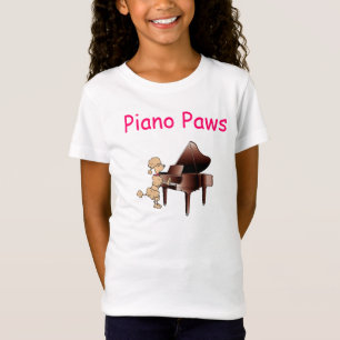 Pianist-Klavier-Tatzen-Shirt des Pudel-(Hund) T-Shirt