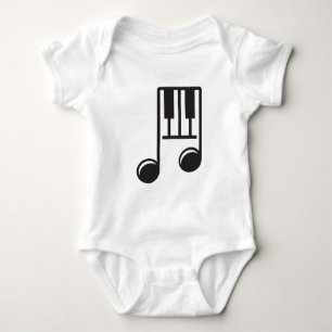 Pianist Klavierlehrer Musikalische Note Kunst Baby Strampler