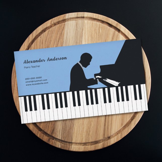 Pianist & Klavierlehrer Visitenkarte (Pianist & Piano Teacher Business Card)