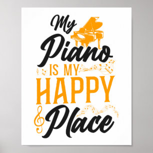 Pianist mein Klavier ist mein Glücksspielplatz Mus Poster
