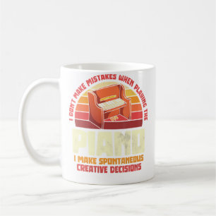 Pianist Musiker Orchester Musikinstrument Retro Kaffeetasse