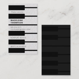 Pianist-Musiklehrer Keys Keyboard Modern Visitenkarte