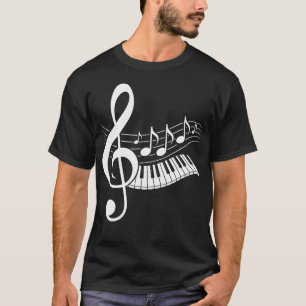 Pianist Musiknote Violinschlüssel Klavierspieler T-Shirt