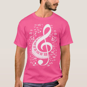 Pianist Musiknoten Violinschlüssel Klavierspieler T-Shirt