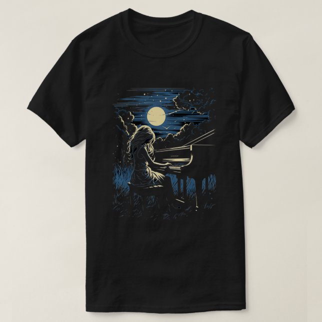 Pianist Pianist Girl Musica Musik 3 T-Shirt (Design vorne)