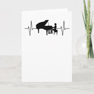 Pianist Pianist Heartbeat Girls Geschenk Karte