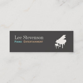 Pianist Piano Music Teacher Grand Piano Mini Visitenkarte