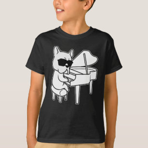 Pianist Piano Spieler Dog mit Piano T-Shirt