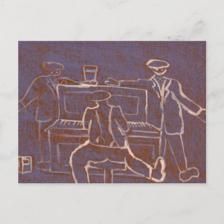Pianist Postkarte