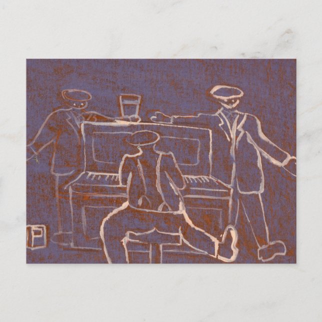 Pianist Postkarte (Vorderseite)