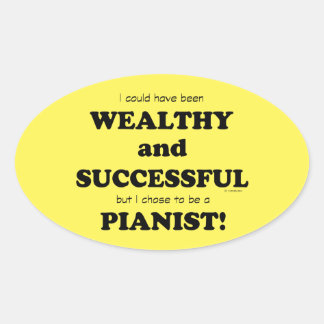Pianist Reich und erfolgreicher Oval Sticker