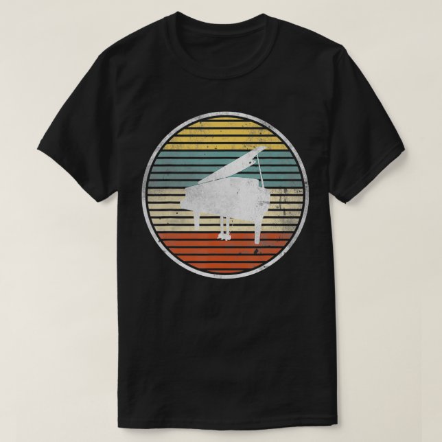 Pianist Retro Piano Gift Keyboard Musiker T-Shirt (Design vorne)