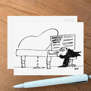 Pianist spielt Händels Wassermusik Postkarte
