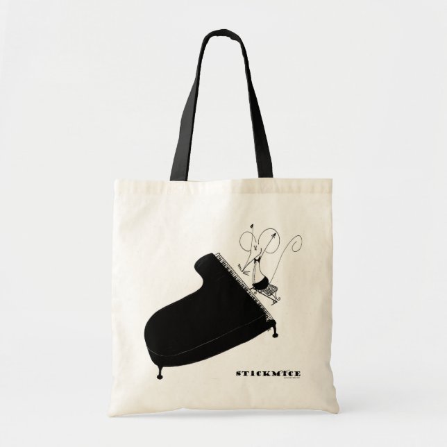 Pianist - Stickmice Tote Bag Tragetasche (Vorne)