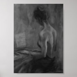 Pianista Mujer Originale Öle Kunstwerk Impresionie Poster