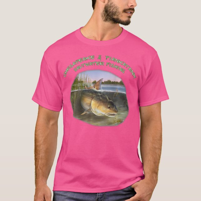 Piankatank Fluss Chesapeake Bay Red Drum Fischen T-Shirt (Vorderseite)