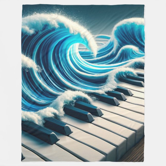 Piano Art Fleecedecke (Vorderseite)