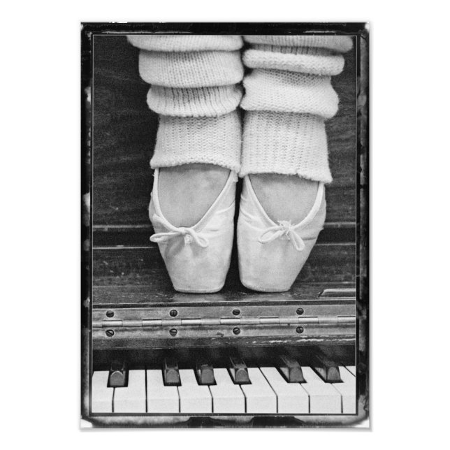 Piano Ballett Schwarz-Weiß Mittelformat Fotodruck (Vorne)