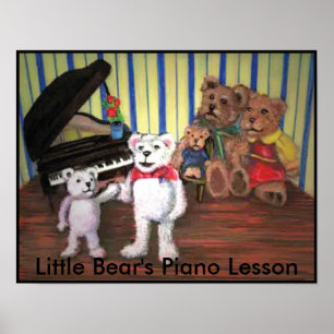 Piano Bears Musical Storybook Charakter Poster