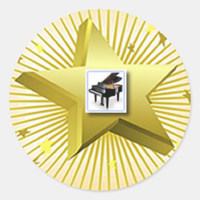 Piano Bears Musical Storybook Sticker (Vorderseite)