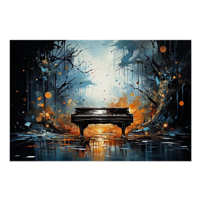 Piano Beauty, künstliche Fantasie, Poster (Vorderseite)
