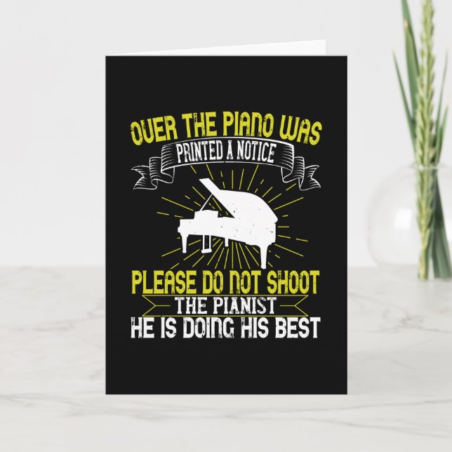 Piano - Bitte schießen Sie nicht den Pianisten Karte (Vorderseite)
