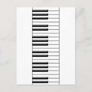 Piano Black und White Postkarte