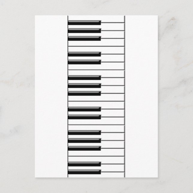 Piano Black und White Postkarte (Vorderseite)