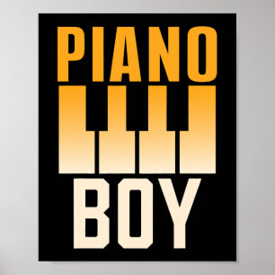 Piano Boy Instrument Player Pianist Musiker Poster