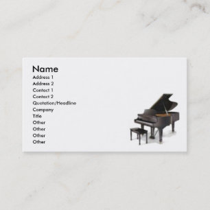 Piano Business Card Visitenkarte