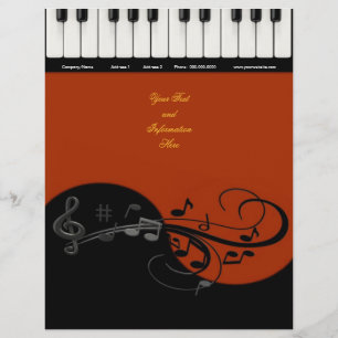Piano Business Letterhead Briefbogen