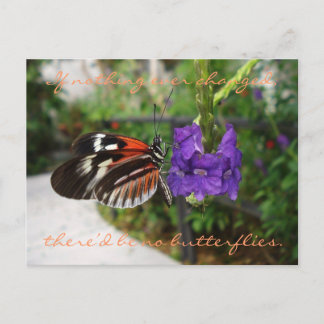 Piano Butterfly Postcard / Zitat Postkarte