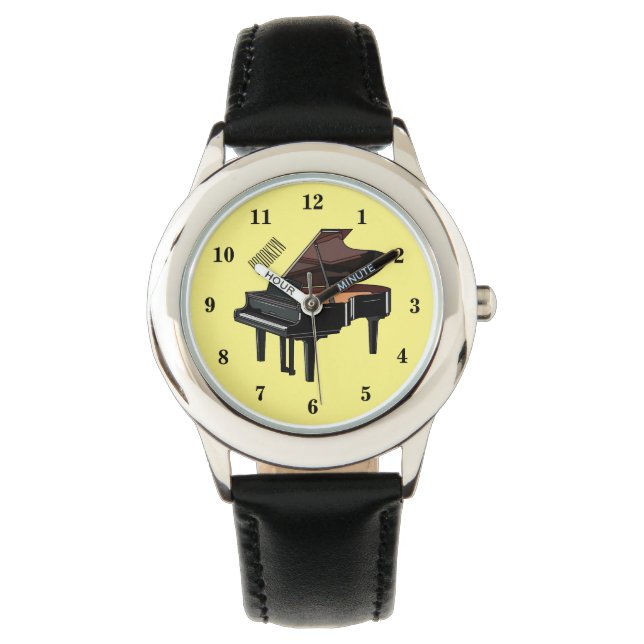 Piano-Cartoon Armbanduhr (Vorderseite)